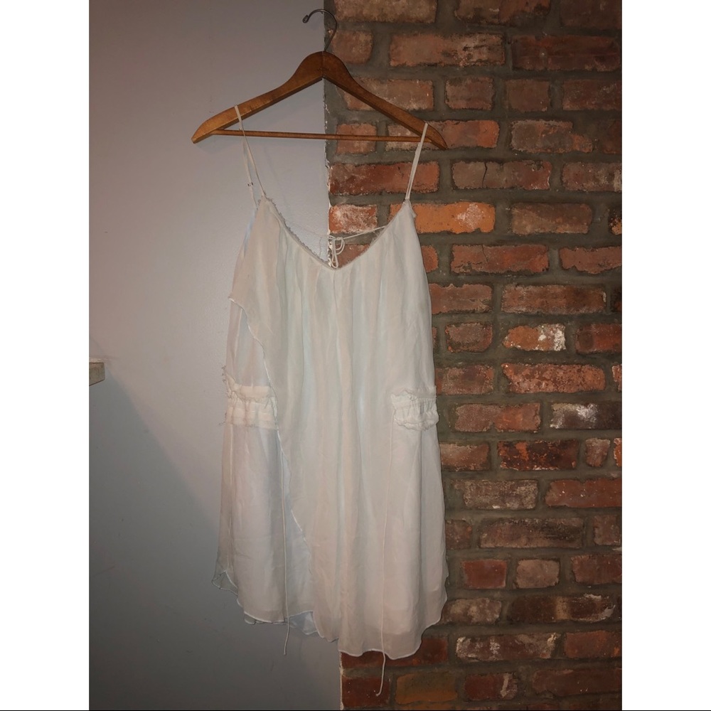 Chelsea Flower 100% Silk Light Blue Dress, Size S